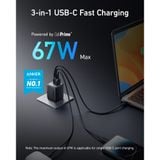  Củ Sạc Nhanh 2C+1A ANKER Zolo A2669 67W (PowerIQ™ 4.0, ActiveShield™ 2.0, GaNPrime™) 