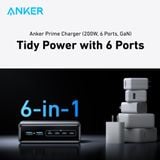 Trạm Sạc Nhanh 4C+2A ANKER Prime A2683 200W (ActiveShield™ 3.0) 