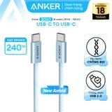  Cáp Sạc Nhanh C to C ANKER Zolo A8060 240W (1m, 480Mbps, Nylon Braided) 