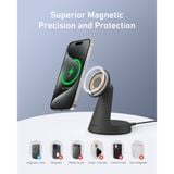  Đế Sạc Đứng Không Dây Từ Tính 2-in-1 Qi2 ANKER MagGo A25M7 15W (Xoay Ngang 360° & Dọc 50°-70°, Sạc Không Dây Chuẩn Qi2, ActiveShield™ 2.0) 