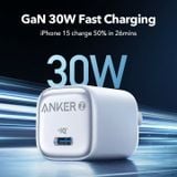 Củ Sạc Nhanh 1C ANKER Zolo A2699 20W (Ice-Cooled Chip, Al Temperature Control, Aerospace Grade GaN, Ultra-low Temperature, Anker's MultiProtect Superior Safety system) 