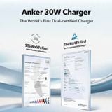  Củ Sạc Nhanh 1C ANKER Zolo A2698 30W (Ice-Cooled Chip, Al Temperature Control, Aerospace Grade GaN, Ultra-low Temperature, Anker's MultiProtect Superior Safety system) 