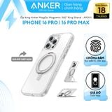 Ốp Lưng Từ Tính Anker MagGo A90H1 for iPhone 16 Pro/Pro Max (With Ring Stand, Magnetic 360°) 