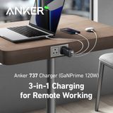  Củ Sạc Nhanh 2C+1A ANKER 737 GaNPrime A2148 120W (PowerIQ™ 4.0, ActiveShield™ 2.0, GaN II, Anker GaNPrime™) 