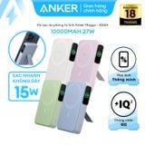  Pin Dự Phòng Từ Tính Kiêm Sạc Không Dây Qi2 1C ANKER Maggo A1654 10000mAh 27W (With Stand, Sạc Không Dây Chuẩn Qi2 15W, Smart Digital Display, Wireless PowerIQ) 