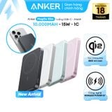  Pin Dự Phòng Từ Tính Kiêm Sạc Không Dây Qi2 1C ANKER Maggo A1664 10000mAh 30W (Sạc Không Dây Chuẩn Qi2 15W, ActiveShield™ 2.0, Wireless PowerIQ) 