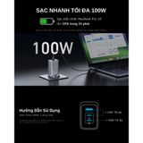  Củ Sạc Nhanh 2C+1A ANKER GaNPrime A2688 100W (ActiveShield™ 2.0, MultiProtect™, GaNPrime™, PowerIQ™ 3.0) 
