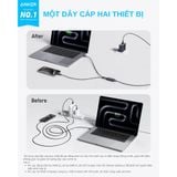  Cáp Sạc Nhanh C to 2C 2-in-1 ANKER A8895 140W (1.2m, 480Mbps, Nylon Braided Cable) 