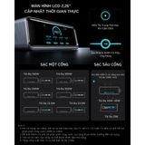  Trạm Sạc Nhanh 4C+2A ANKER GaNPrime A2345 250W (LCD Display, Smart Control Dial, Support APP, GaNPrime™, MultiProtect & ActiveShield™ 3.0, PowerIQ™ 4.0) 