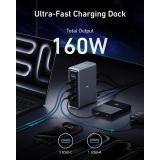  Trạm Sạc Đa Năng 14-in-1 ANKER Prime A83B6 160W (Dual-Display, 1*RJ-45 1Gbps, 2*USB-C 10Gbps, 2*USB-C 100W Max, 1*USB-A 10Gbps, 1*USB-A 12W Max, 1*3.5mm, 3*USB-A 480Mbps, 2*HDMI2.0 4K@60Hz, 1*USB-C Upstream Port) 