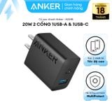  Củ Sạc Nhanh C+A ANKER A2348 20W (MultiProtect Safety System) 