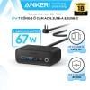  Trạm Sạc Đa Năng 7-in-1 ANKER 525 A91C0 67W (ActiveShield™ 2.0,  3*AC Outlets + 2*USB-A + 2*USB-C) 