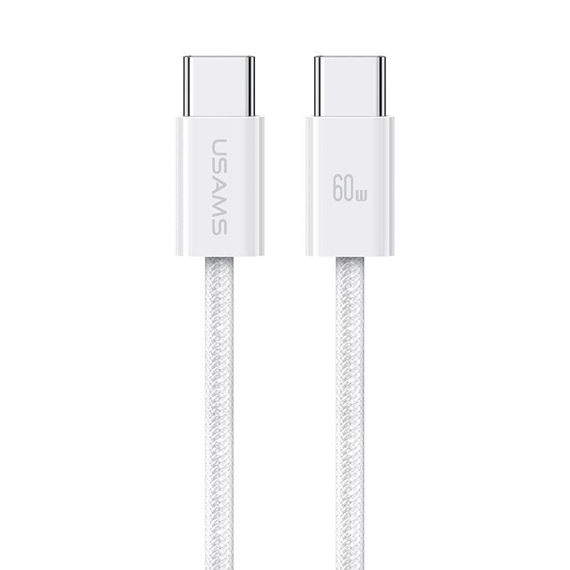  Cáp sạc nhanh USAMS SJ656 U86 PD60W Type-C To Type-C Rainbow Braided 