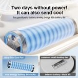  Quạt tích điện mini để bàn RTAKO W30 Ultra-Thin Card Fan (6000mAh, 5-Gear, 48H) 