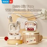  Tai Nghe Không Dây TWS ROCK Retro Mix Tape (Bluetooth v5.3, 6H, IPX4) 