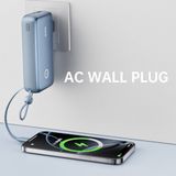  Pin Dự Phòng Kiêm Củ Sạc ROCK Y30 10000mAh 22.5W (with Built-in Type-C + Lightning Cable) 