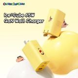  Củ Sạc Nhanh 2C+1A ROCK Crayon Shinchan Ice²Cube 65W (9-Layer Safety Protection) 