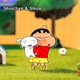  Móc Chìa Khóa ROCK Crayon Shinchan Acrylic (12 cái/Hộp) 