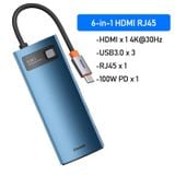  Bộ Hub Mở Rộng Đa Năng Baseus Metal Gleam Multifunctional Gen2 Cho Macbook/Laptop/iPad/Smartphone/Tablet (Gen2 New Upgrade Edition) 