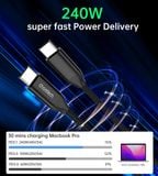  Cáp Sạc Nhanh C to C Choetech XCC-1035 240W (PD3.1, 480Mbps) 