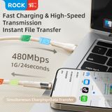  Cáp Sạc Nhanh 2 Đầu ROCK G20 Transparency Series 2-in-1 Fast Charge & Sync Cable 