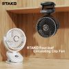  Quạt tích điện tuần hoàn đế kẹp đa năng RTAKO Four-leaf Circulating Clip Fan (3600mAh, 48H) 