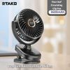  Quạt tích điện tuần hoàn đế kẹp đa năng RTAKO Four-leaf Circulating Clip Fan (3600mAh, 48H) 