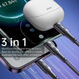  Cáp Sạc Nhanh Đa Năng USB to L+M+C ROCK Touch Series 100W/3.5A (1.2m) 