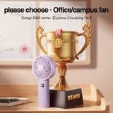  Quạt tuần hoàn tích điện mini cầm tay RTAKO BreezeFlow Y20 Foldable Circulation Fan (4W, 4800mAh, Pin Chờ 36H) 
