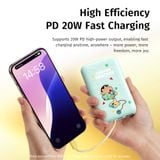  Pin Dự Phòng Không Dây Nam Châm ROCK Crayon Shinchan TieTie with Type-C Built-in Cable 10000mAh 20W 
