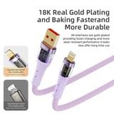  Cáp Sạc Nhanh USB to Lightning ROCK Z21 Transparency Series 2.4A (1.2m) 