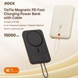  Pin Dự Phòng ROCK TieTie with Lightning Built-in Cable 10000mAh 20W 