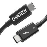  Cáp C to C xuất Video 5K CHOETECH A3009 Thunberbolt3 Passive Cable (0.8m/2.6ft Type C to Type C, 40Gbps, PD100W, 5K@60Hz Thunderbolt 3 Passive Cable) 