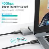  Cáp C to C xuất Video 5K CHOETECH A3009 Thunberbolt3 Passive Cable (0.8m/2.6ft Type C to Type C, 40Gbps, PD100W, 5K@60Hz Thunderbolt 3 Passive Cable) 