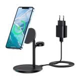  Đế sạc không dây Magsafe  Choetech T585-F Magleap Duo 3in1 Wireless Charger 15W (iPhone/Airpods/Apple Watch, Magnetic Wireless Quick Charger) 