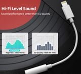  Cáp chuyển Lightning Sang Audio AUX 3.5mm Choetech AUX005 cho iPhone ( DAC / Hi-Res Audio and Phone Call With Microphone Support ) 