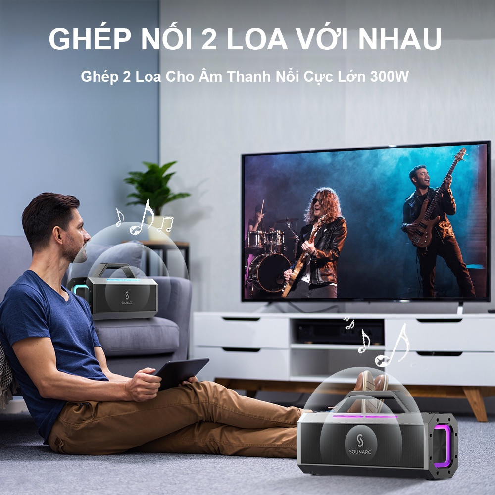 chube Loa SOUNARC K1 Karaoke Party Speaker kháng nước IPX6