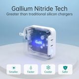  Củ sạc nhanh 2 cổng Type C Choetech PD6008 GaN Charger PD100W (Dual Type C Quick Charger) 