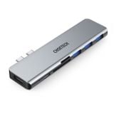  Hub chuyển và Mở rộng đa năng CHOETECH M14 7in1 Multifunctional Adapter (HUB-M14, Type C to HDMI, USB3.0x3, ThunderBolt3/ 40Gbps/ 100W, C 5Gbps, Micro SD/SD Card Reader) 