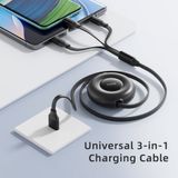  Cáp Sạc Đa Năng ROCK G16 3-in-1 USB to M+L+C 3.5A (1m, 480Mbps) 