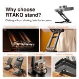  Đế giữ điện thoại - Tablet để bàn RTAKO ZJ-P01 Four Bearings Mortise & Tenon Bracket 