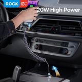  Cáp Sạc Nhanh C to Lightning ROCK Spring Coil 20W (1.5M, 3A, Nylon Braided) 