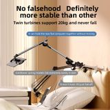  Đế giữ Điện thoại - iPad dạng kẹp RTAKO ZM-050 360°Dual Turbo Auto-Lock Lazy Bracket (Up to 13 inch) 