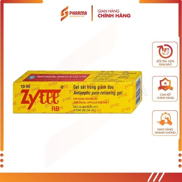  Gel Zytee RB Raptakos – Sát trùng giảm đau – Raptakos  [Ấn Độ] – Tuýp x 10ml 