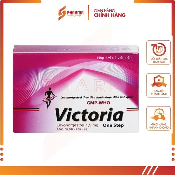 Victoria One Step – Tránh thai khẩn cấp trong vòng 72 giờ – Ba Đình Pharma [Việt Nam] – 1 vỉ x 1 viên 