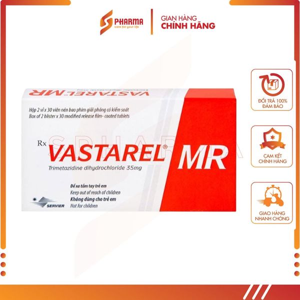  Vastarel MR – Hỗ trợ đau thắt ngực – Servier  [Pháp] –2 vỉ x 30 viên 