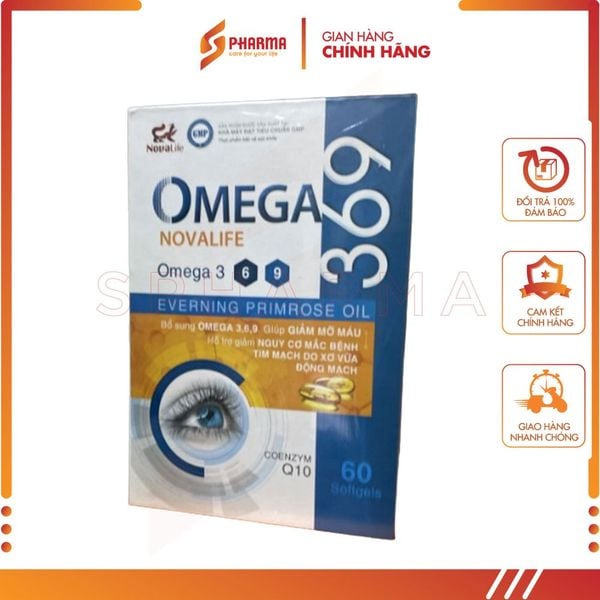  OMEGA 369 – Tăng cường thị lực, giảm khô mắt, mờ mắt – Novalife [Việt Nam] – Lọ x 60 viên 