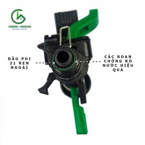  Béc tưới chỉnh góc phi 21 - Đài Loan (K121) 