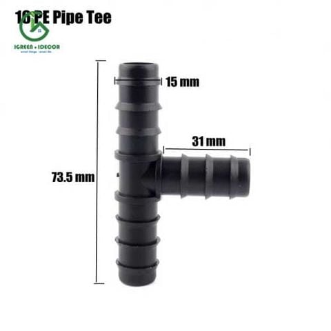  Chữ Tê chia ống dẻo LDPE 16, 20, 25mm tưới nhỏ giọt 