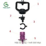  Béc tưới gốc bẻ gờ chỉnh bán kính 34 lít - AQ206HT tím 